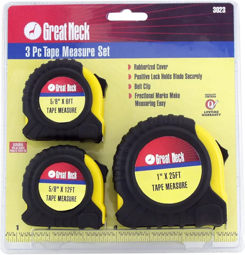 GreatNeck 3 Piece Tape Measure Place