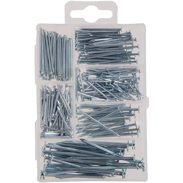 HILLMAN Fastener Center Steel Wire Finishing Nail & Brad Assortment Kit, 266 pieces, 130207
