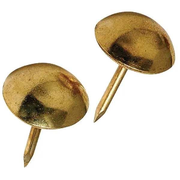 HILLMAN Fastener Corp Large Round Brass Furniture Nail, 25 pieces, 122682