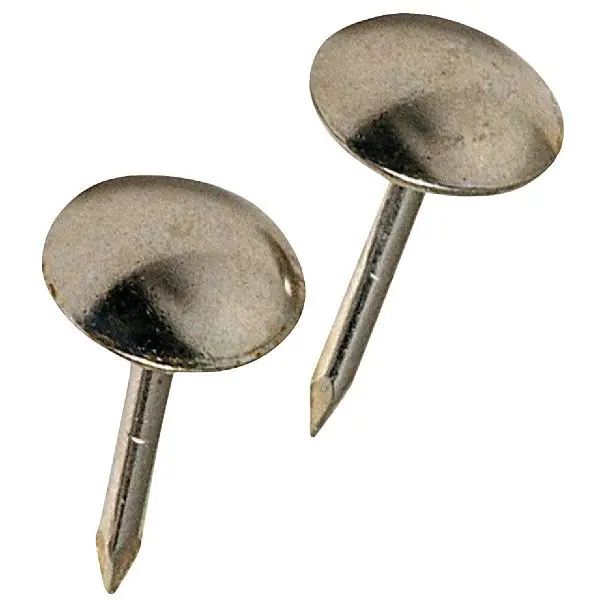 HILLMAN Fastener Corp Small Round Nickel Upholstery Nail, 25 pieces, 122687
