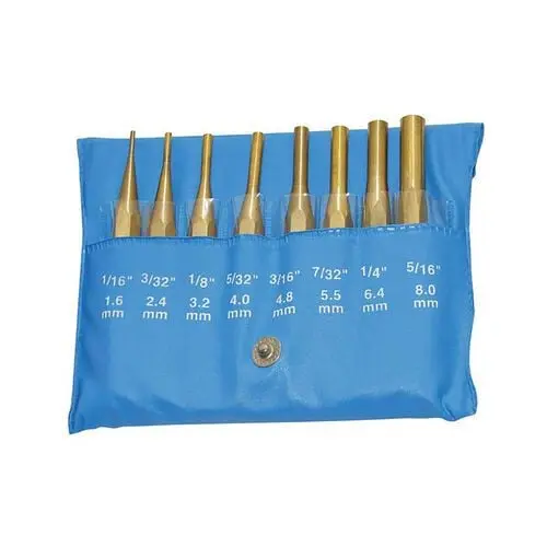 STM 8pc Brass Drive Pin Punch Set, 606268