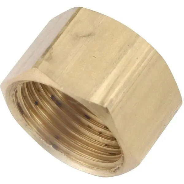 Anderson Metals 3/8 Inch Brass Compression Cap, 10 per case, 730081-06