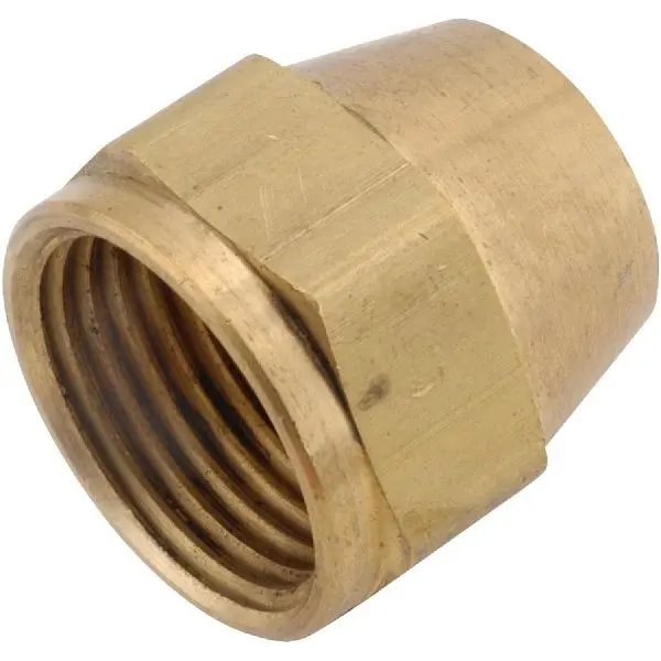 Anderson Metals 5/8 Inch Brass Flare Short Nylon Insert Nut, 5 per case, 754014-10