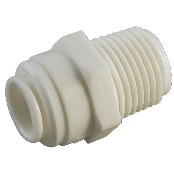 Anderson Metals 1/2 Inch x 1/2 Inch MPT Push- Plastic Connector, 53068-0808