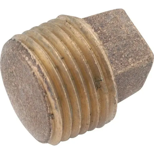 Anderson Recyclable Metals 1/4 Inch Type 738114 Red Brass Threaded Cored Pipe Plug, 738114-04 Anderson Metals