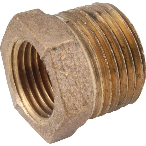 Anderson Tough Metals 1 Inch MPT x 3/4 Inch FPT Red Copper Alloy Hex Reducing Bushing, 738110-1612 Anderson Metals