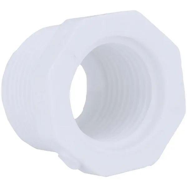 Charlotte Deluxe Pipe 2 Inch MPT x 1-1/4 Inch FPT Schedule 40 PVC Bushing, PVC 02112 3800HA Charlotte Pipe