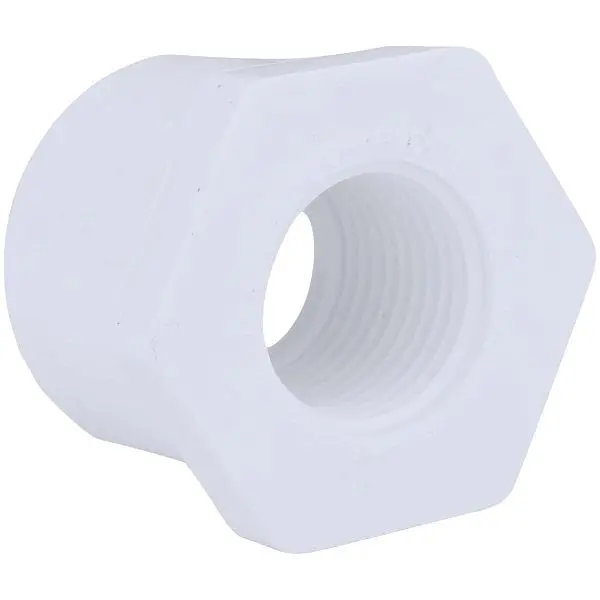 Charlotte Extended-Life Pipe 1 Inch SPG x 1/2 Inch FPT Schedule 40 PVC Bushing, PVC 02108 0700HA Charlotte Pipe