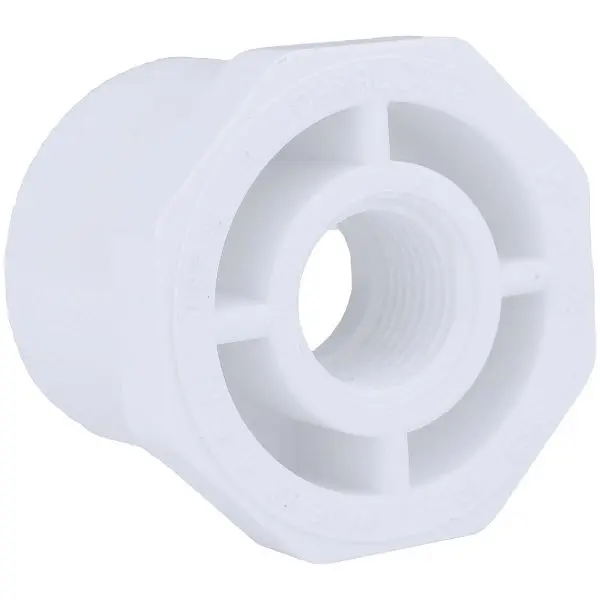 Charlotte Multi-Purpose Pipe 1-1/2 Inch SPG x 1/2 Inch FPT Schedule 40 PVC Bushing, PVC 02108 1400HA Charlotte Pipe