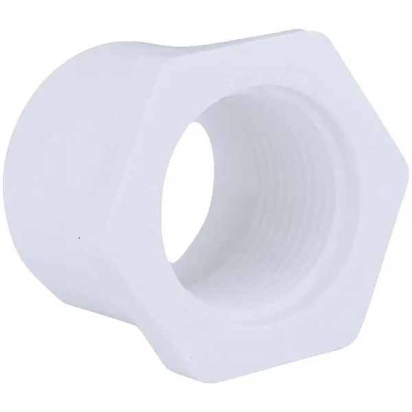 Charlotte Oversized Pipe 1 Inch SPG x 3/4 Inch FPT Schedule 40 PVC Bushing, PVC 02108 0800HA Charlotte Pipe