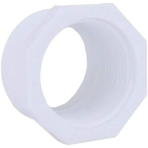 Charlotte Pipe 1-1/2 Inch MPT x 1-1/4 Inch FPT Schedule 40 PVC Bushing, PVC 02112 3400HA