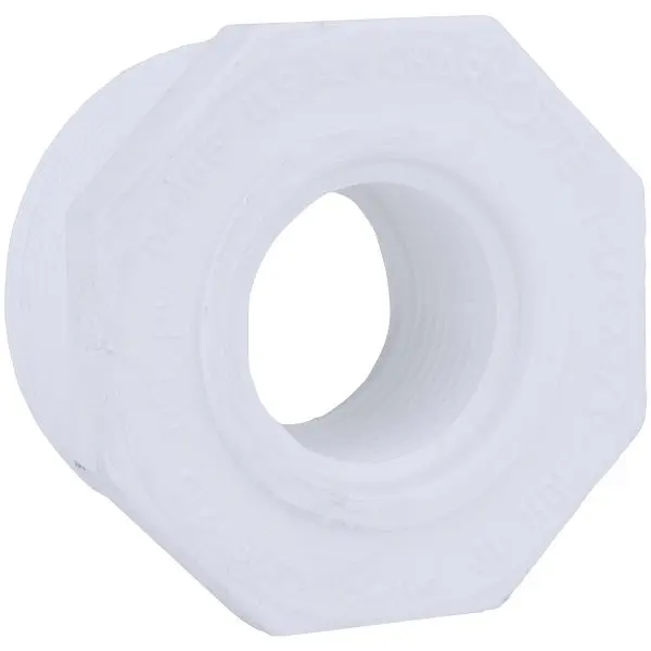 Charlotte Pipe 1-1/2 Inch MPT x 3/4 Inch FPT Schedule 40 PVC Bushing, PVC 02112 3000HA