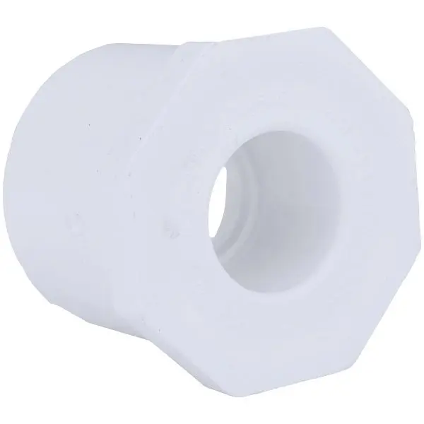 Charlotte Pipe 1-1/2 Inch SPG x 1-1/4 Inch Slip Schedule 40 PVC Bushing, PVC 02107 1200HA