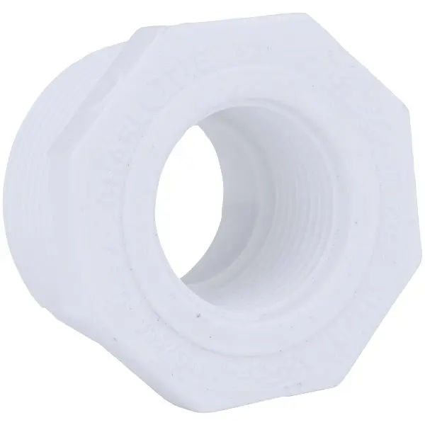 Charlotte Pipe 1-1/4 Inch MPT x 3/4 Inch FPT Schedule 40 PVC Bushing, PVC 02112 2400HA