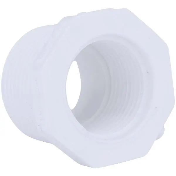 Charlotte Pipe 1 Inch MPT x 3/4 Inch FPT Schedule 40 PVC Bushing, PVC 02112 2000HA