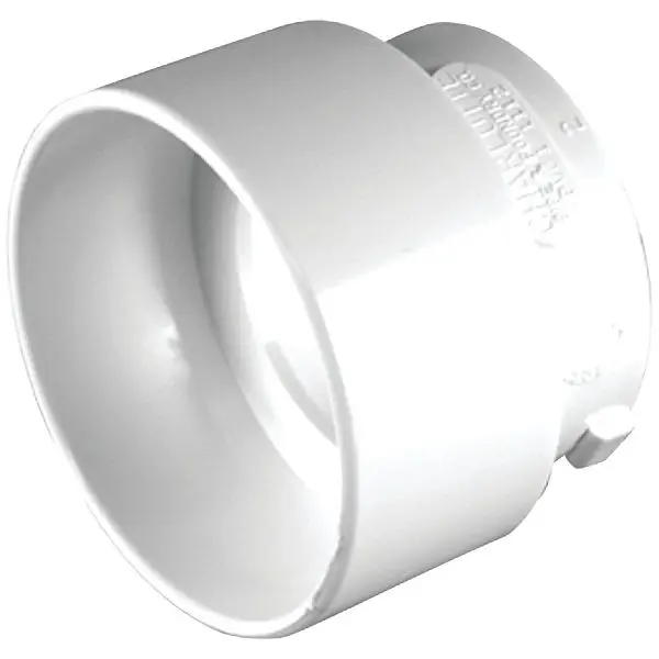Charlotte Pipe 3 Inch Sch 30 SPG x 2 Inch Sch 40 Hub DWV Scarletucing PVC Bushing, PVC 01112 0800HA