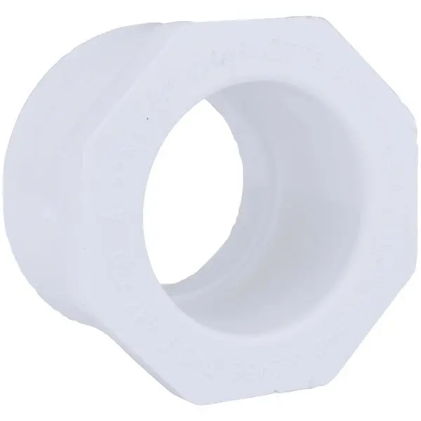 Charlotte Pipe 2 Inch SPG x 1-1/4 Inch Slip Schedule 40 PVC Bushing, PVC 02107 1350HA