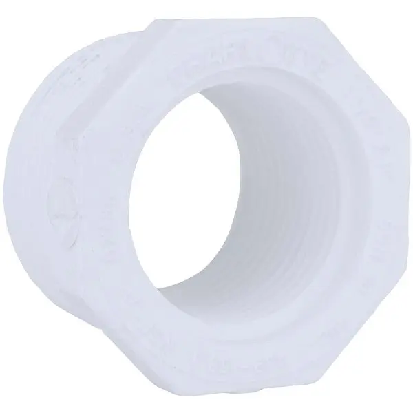 Charlotte Textured Pipe 1-1/4 Inch MPT x 1 Inch FPT Schedule 40 PVC Bushing, PVC 02112 2600HA Charlotte Pipe
