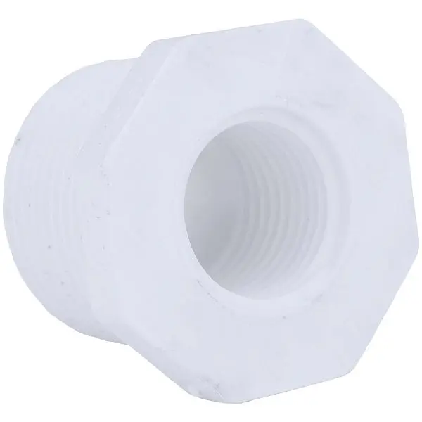 Charlotte Wear-Resistant Pipe 1 Inch MPT x 1/2 Inch FPT Schedule 40 PVC Bushing, PVC 02112 1800HA Charlotte Pipe