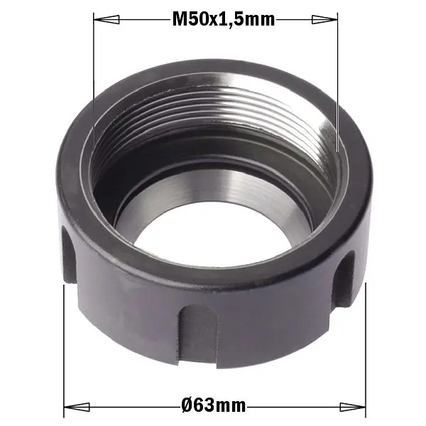 CMT First-Rate Orange Tools Clamping Nylon Insert Nut ER40, Left Hand Rotation, 992.383.02 CMT Orange Tools