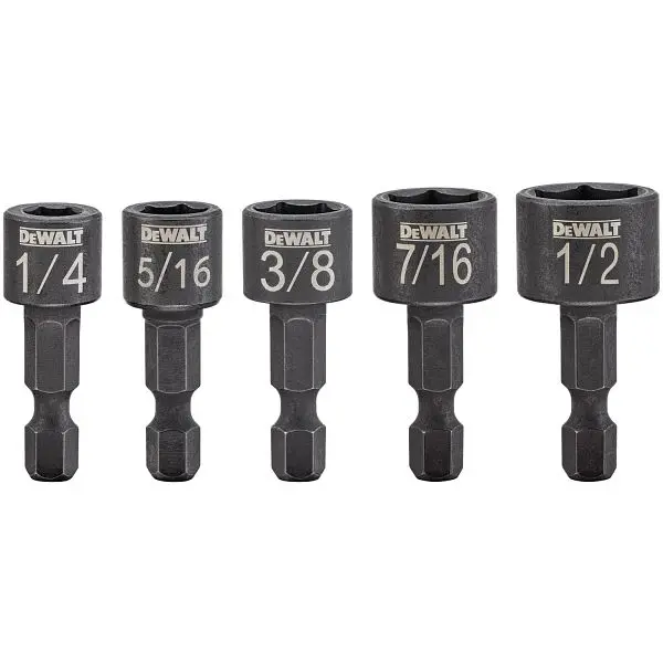 DeWalt 5 Individual Space-saving Castle Nut Driver Set, DWAIND-5