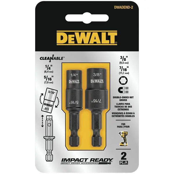 DeWalt Industrial 2 Pieces Reversible Nut Driver Set, DWADEND-2