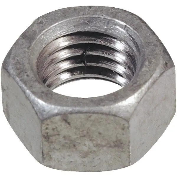 HILLMAN 1/2 Inch 13 tpi Grade 2 Galvanized Zinc Hex Cap Nuts, 50 pieces, 810512