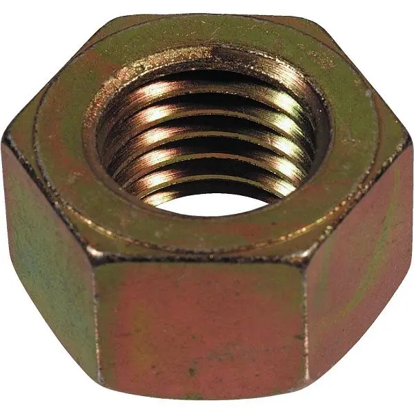 HILLMAN 5/8 Inch 11 tpi Grade 8 Yellow Dichromate Hex Nuts, 25 pieces, 180415
