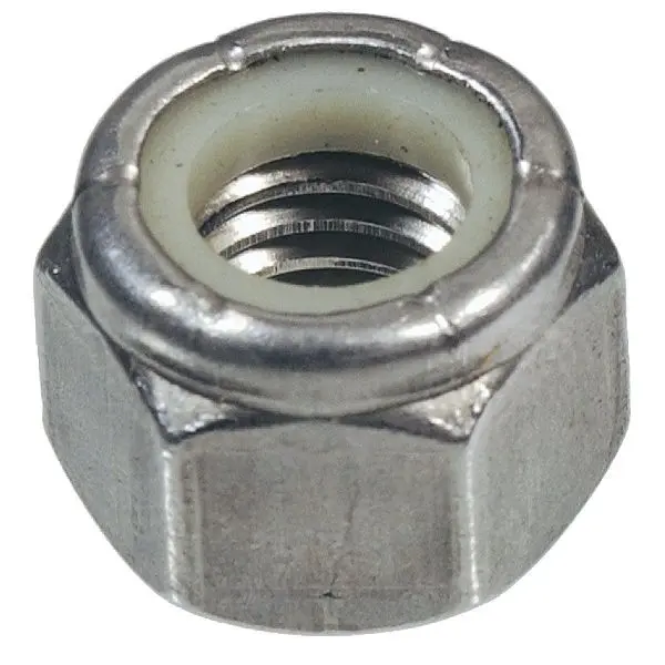 HILLMAN 3/8 Inch 16 tpi Stainless Steel Course Thread Nylon Insert Lock Nut, 50 pieces, 829724