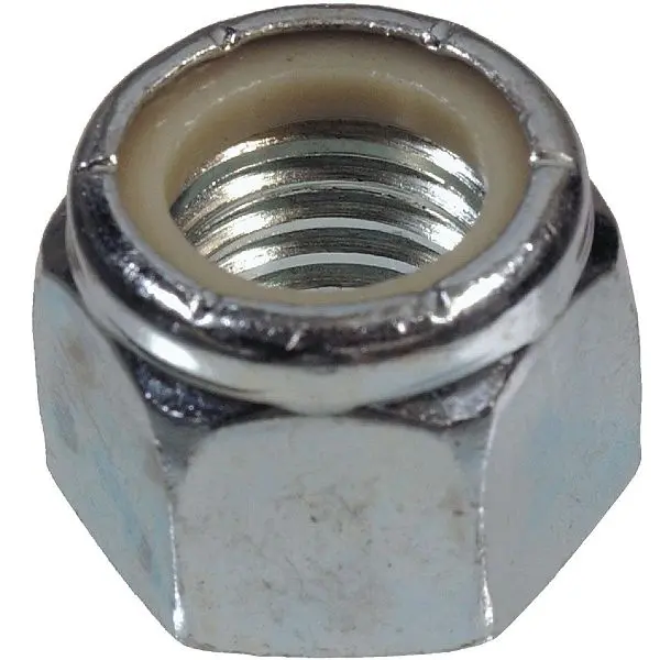 HILLMAN Shielded 7/16 Inch 14 tpi Steel Course Thread Nylon Insert Lock Acorn Nut, 50 pieces, 180156