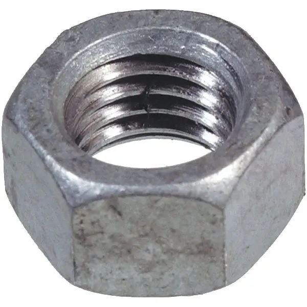 HILLMAN Specialty 3/4 Inch 10 tpi Grade 2 Galvanized Zinc Hex Nylon Insert Nuts, 20 pieces, 810518