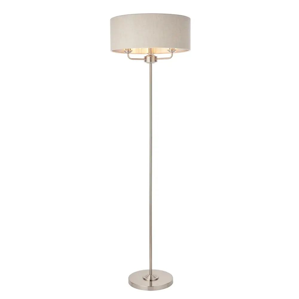 Highclere Floor Lamp - Nickel | Outlet 5-Year Warranty