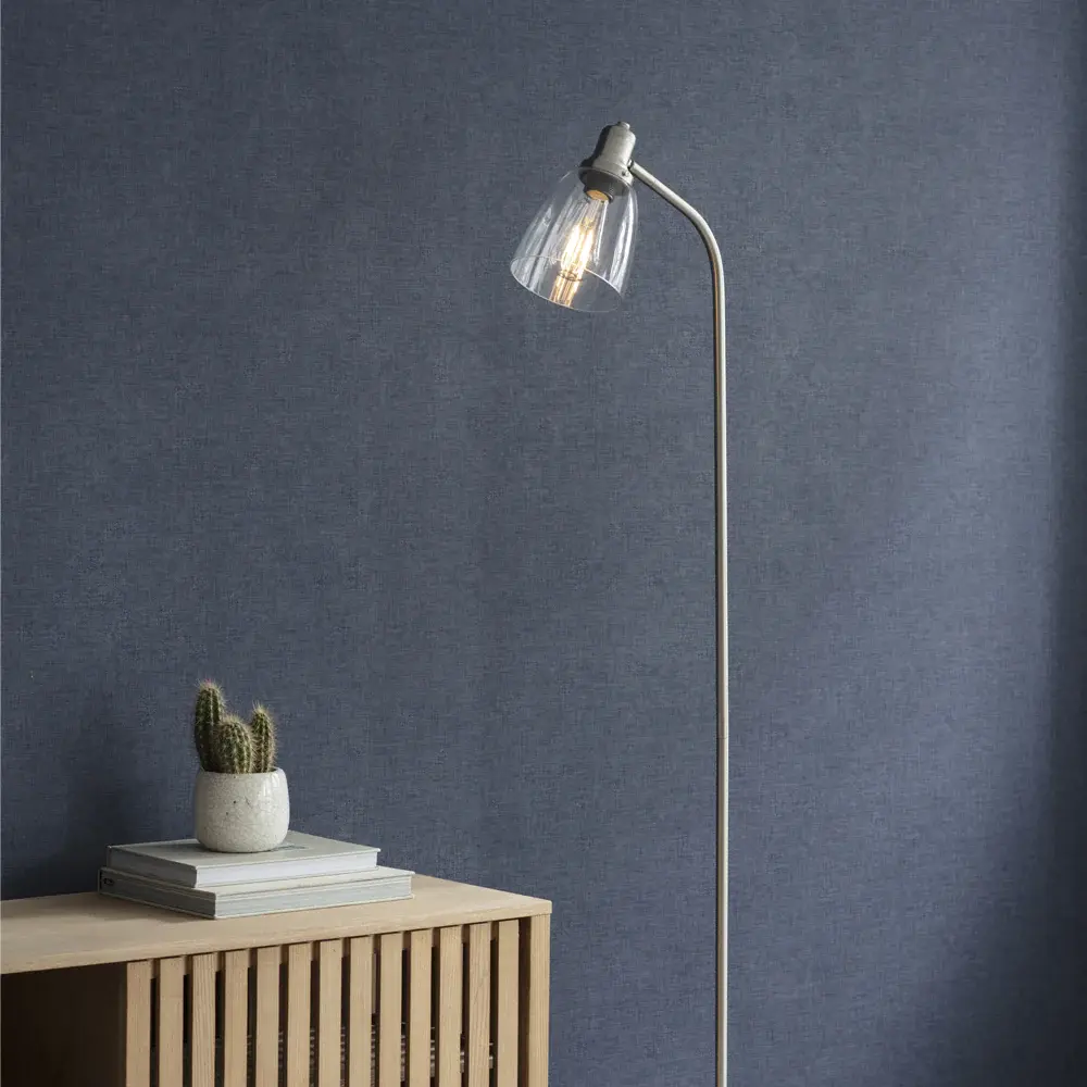 Low Voltage Hoxton Dome Floor Lamp - Satin Nickel