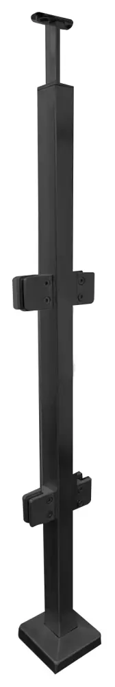 IPSQ40S36L316BL Jet-black Square Stainless Steel Post Inline 36" SS316