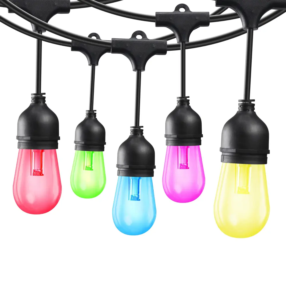 Pro 120V LED Multi-color Outdoor String Portable - 50 Feet 15 Lights