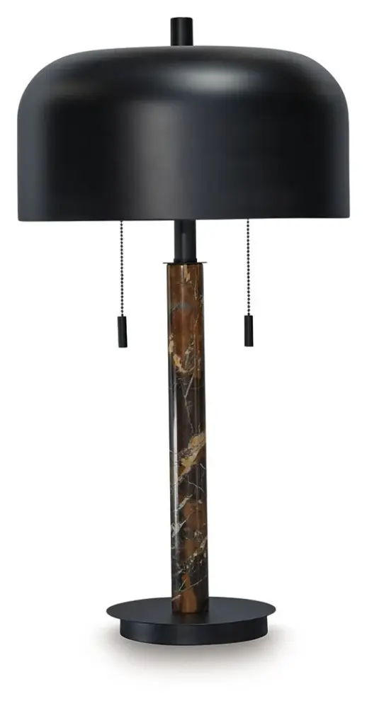 Alanbert - Metal Table Lamp - Chocolate / Black