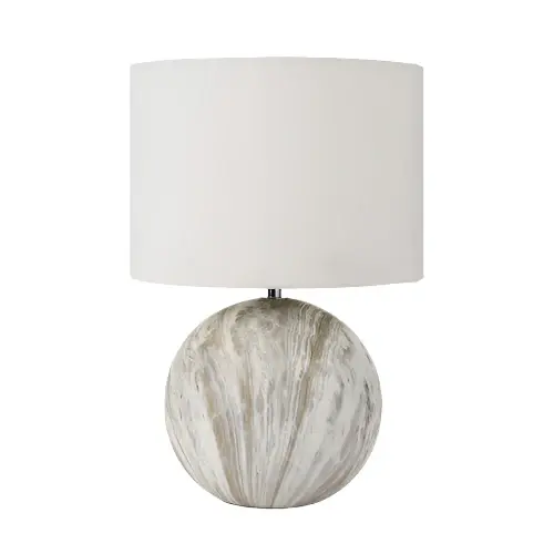 Dusk Stone Effect Clay Table Lamp - Grey