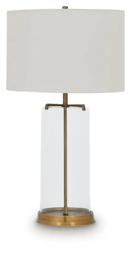 Gizeh - Glass Table Lamp - Clear / Gilded Finish