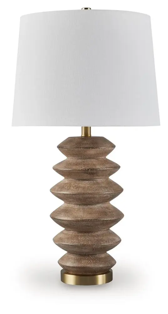 Jyllyard - Poly Table Lamp - Cocoa / Gold Finish