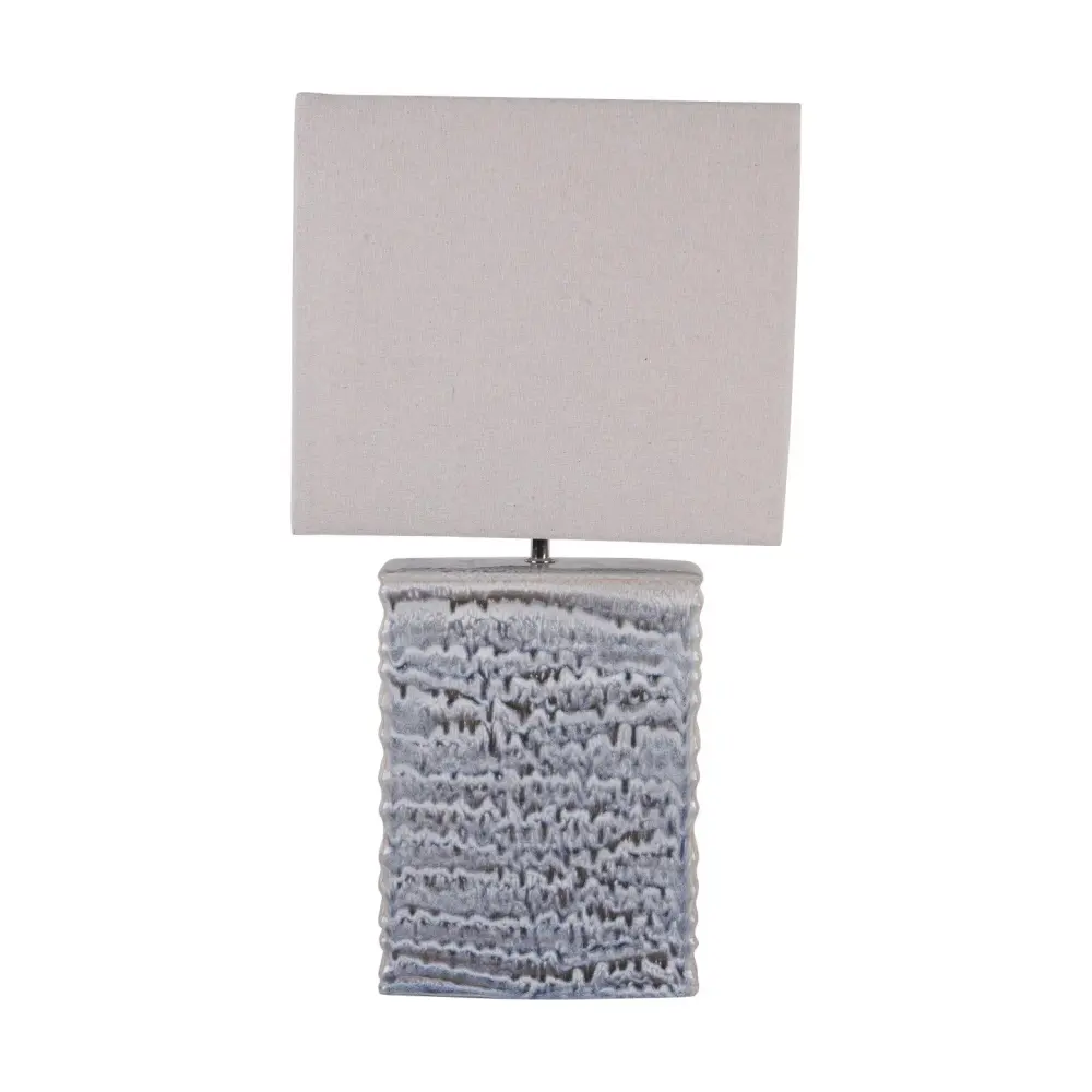 Sereno Square Porcelain Lamp - Grey