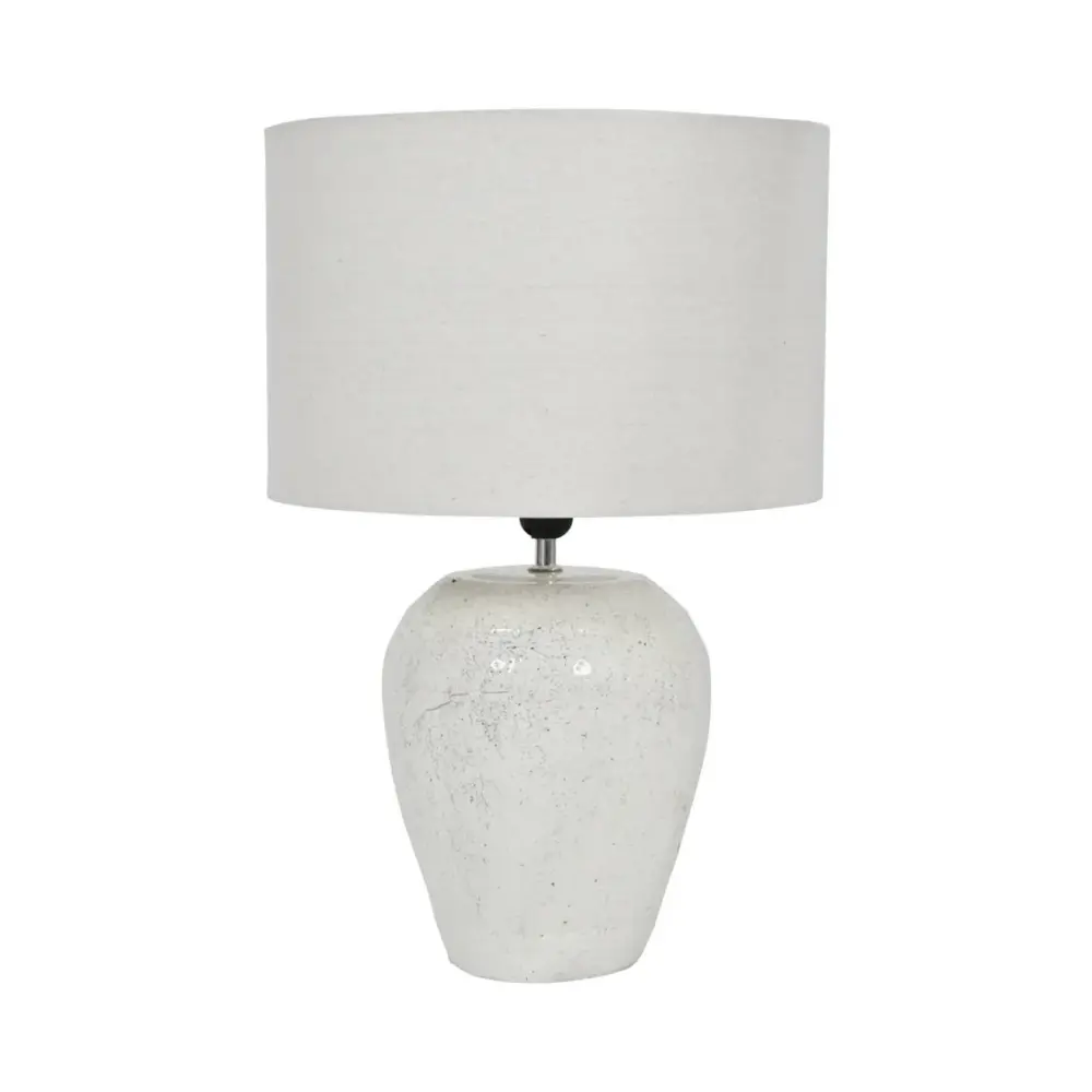 Skyline Terracotta Table Lamp - Snow