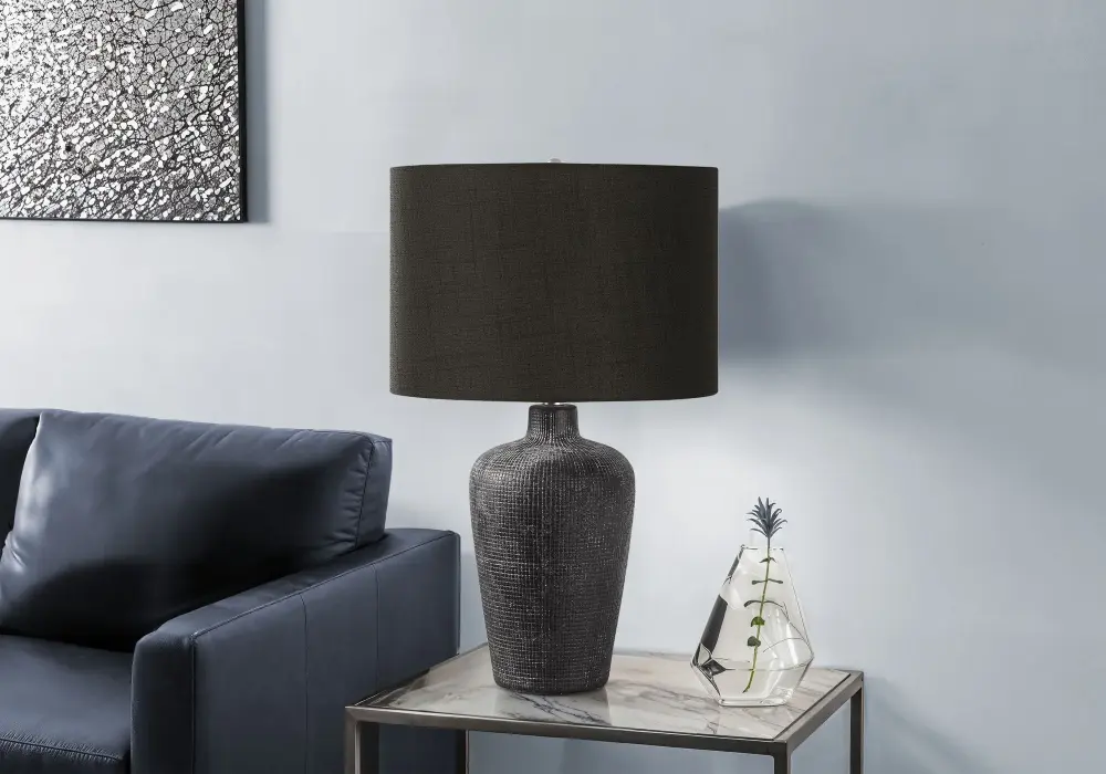 Table Lamp, Lighting, Contemporary - Charcoal