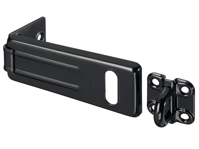 Master Lock Wrought Chromed Hasp Matt Black 115Mm