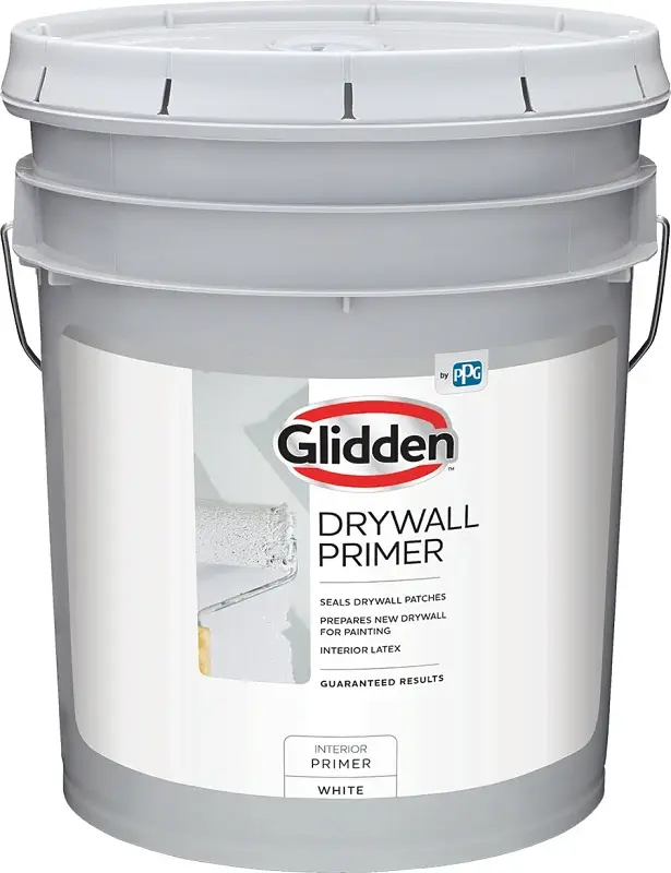 Glidden GLDPIN60WH/05 Interior Drywall Primer, Flat, Chalk, 5 gal, Can