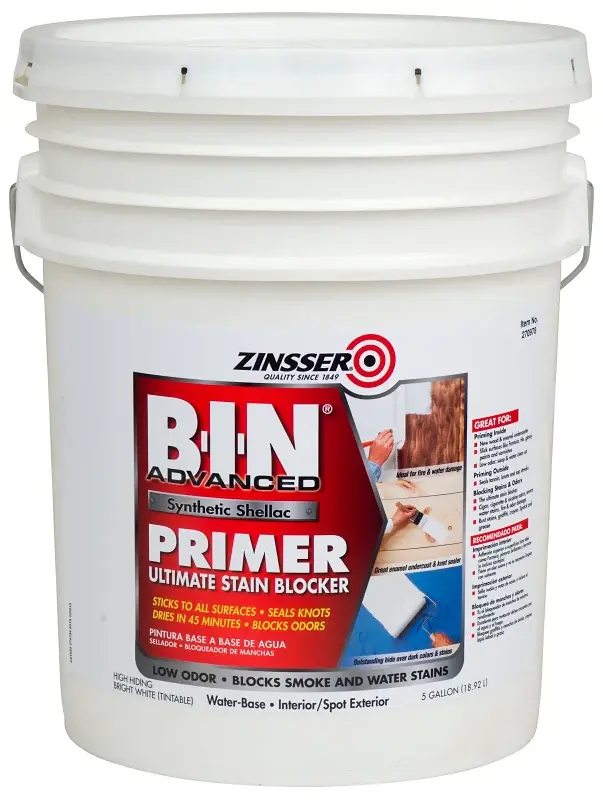 Zinsser 270978 Advanced Synthetic Primer, Flat, Matte, Pearl, 5 gal, Pail