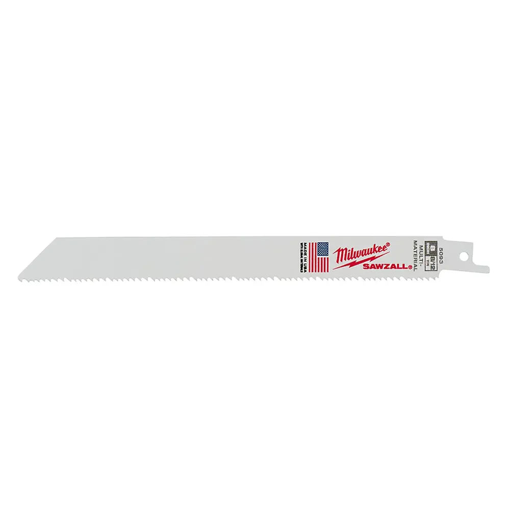 8 . 8/12 TPI Mutli-Material Cutting SAWZALL Reciprocating Saw Blades - 5 Pack