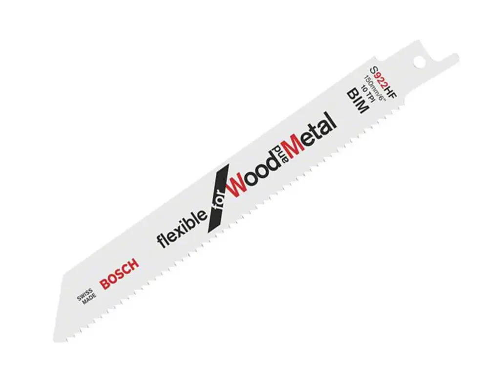 Bosch Powertool Accessories S 922 Hf Flexible Wood & Steel Blade 150Mm 10 Tpi (Pack 5)