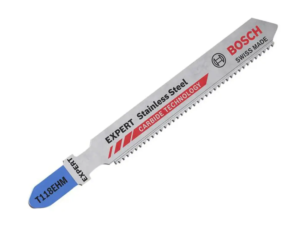 Bosch Powertool Accessories Expert Stainless Chromed T118 Ehm Jigsaw Blade 83Mm Pack 3