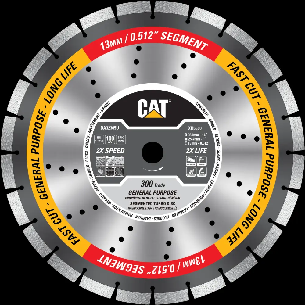 Cat® 300 Trade Segmented General Purpose Diamond Blade 14" - 350mm