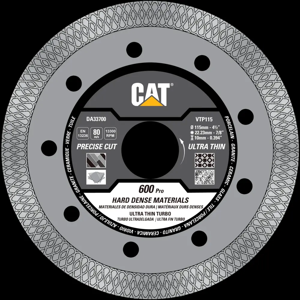 Cat® 600 Pro Armoured Core Ultra Slimline Porcelain Tile Diamond Blade 4 1/2" - 115mm